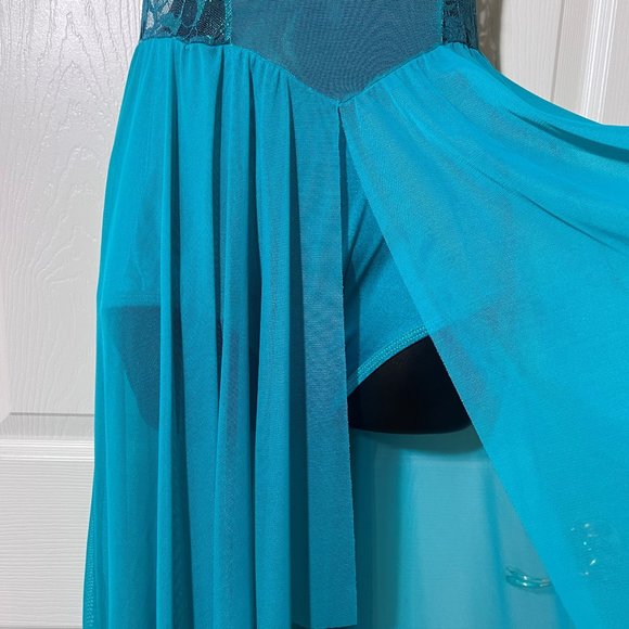 Curtain Call Costumes - Dance Costume ~ Teal Colored ~ Lyrical - Picture 10 of 10